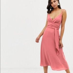 ASOS DESIGN cami wrap midi dress NWOT